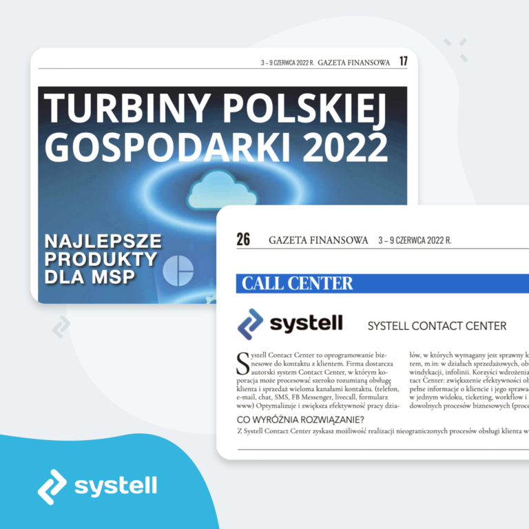 turbiny polskiej gospodarki 2022 wyróżnienie dla Systell